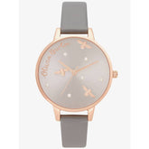 Olivia Burton Gray Artificial Leather Dress Watch