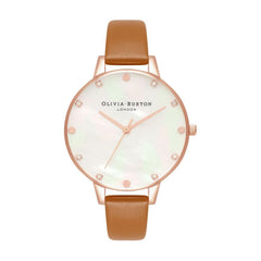 Olivia Burton Brown Artificial Leather Dress Watch