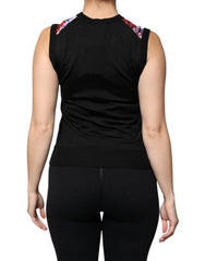 Dolce & Gabbana Multicolor Floral Silk Sleeveless Tank Blouse Top