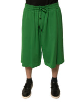 Dolce & Gabbana Green Cotton Blend Men Bermuda Shorts