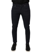 Dolce & Gabbana Black Logo Cotton Stretch Skinny Denim Jeans