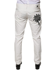 Dolce & Gabbana White Cotton Skinny Denim Jeans