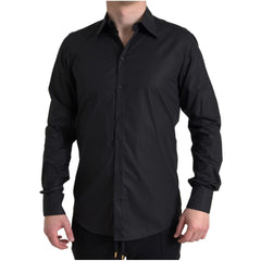Dolce & Gabbana Black Cotton Dress Shirt