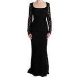Dolce & Gabbana Black Cotton Cocktail Dress