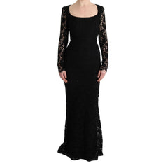 Dolce & Gabbana Black Cotton Cocktail Dress
