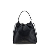 Brunello Cucinelli Black Calf Leather Bos Taurus Shoulder Bag
