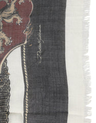Dolce & Gabbana Multicolor Printed Cashmere Foulard Scarf