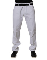 Dolce & Gabbana White Cotton Straight Men Denim Jeans