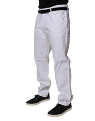 Dolce & Gabbana White Cotton Straight Men Denim Jeans