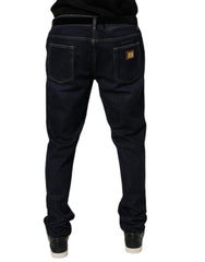 Dolce & Gabbana Dark Blue Cotton Stretch Skinny Denim Jeans