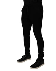 Dolce & Gabbana Black Cashmere Jogger Men Sweatpants Pants