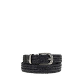 Brunello Cucinelli Black Calf Leather Bos Taurus Regular Belt