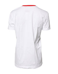 Dolce & Gabbana White Graphic Print Cotton Crew Neck T-shirt