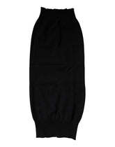 Dolce & Gabbana Black Cashmere Knitted Neck Warmer Foulard Scarf