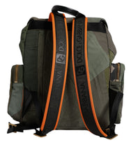 Dolce & Gabbana Military Green Patchwork Travel Backpack Bag