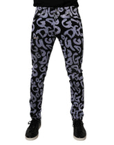 Dolce & Gabbana Black Logo Monogram Cotton Skinny Denim Jeans