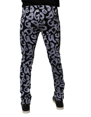 Dolce & Gabbana Black Logo Monogram Cotton Skinny Denim Jeans