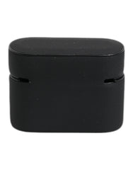 Dolce & Gabbana Black Yellow Silicone Embossed Logo Airpods Case