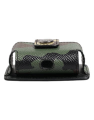 Dolce & Gabbana Multicolor Camouflage Leather Airpods Case