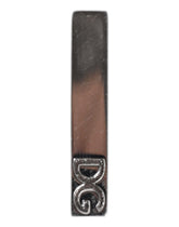 Dolce & Gabbana Silver Tone Brass Logo Branded Tie Clip Bar