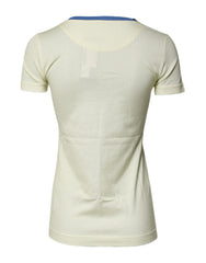 Dolce & Gabbana Light Yellow Cotton Short Sleeve T-shirt