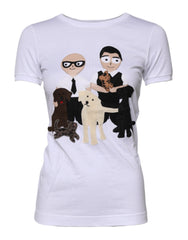 Dolce & Gabbana White #DGFAMILY Embroidery Cotton T-shirt