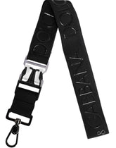 Dolce & Gabbana Black Stretch Polyester Rubberised DG Logo Keychain