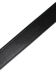 Dolce & Gabbana Blue Beige Leather Weaved Metal Buckle Belt