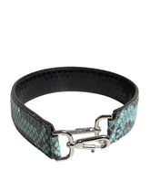 Dolce & Gabbana Black Blue Exotic Leather Bag Shoulder Strap