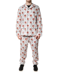 Dolce & Gabbana Multicolor Floral Print Cotton Pajama Set Sleepwear