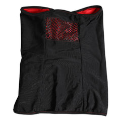 Dolce & Gabbana Black Nylon Knitted Neck Warmer Balaclava Scarf