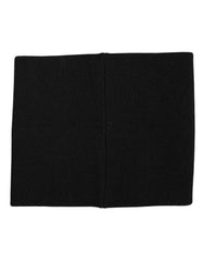 Dolce & Gabbana Black White Logo Print Knitted Neck Warmer Scarf