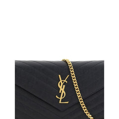 Saint Laurent Black Calf Leather Bos Taurus Shoulder Bag