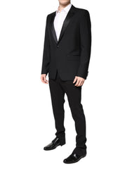 Dolce & Gabbana Black Wool Single Breasted Blazer Jacket