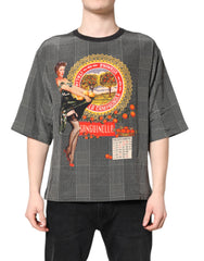 Dolce & Gabbana Black White Graphic Print Short Sleeve T-shirt