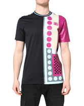 Dolce & Gabbana Multicolor Printed Logo Short Sleeve T-shirt