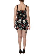 Dolce & Gabbana Black Floral Sequin Sleeveless Sheath Dress