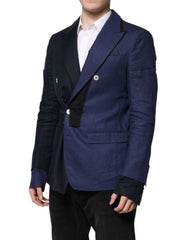 Dolce & Gabbana Navy Blue Double Breasted Suit Coat Blazer