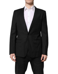 Dolce & Gabbana Black GOLD Single Breasted Suit Coat Blazer