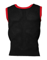 Dolce & Gabbana Black Cotton Slim Fit Round Neck T-shirt
