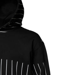 Dolce & Gabbana Black White Stripe Hooded Sweatshirt Sweater