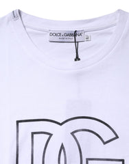 Dolce & Gabbana White DG Logo Print Short Sleeves T-shirt