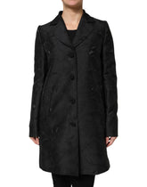 Dolce & Gabbana Black Single Breasted Trench Coat Jacket