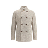 Brunello Cucinelli Beige Fleece Wool Coat