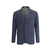 Brunello Cucinelli Blue Wool Blazer