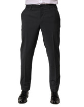 Dolce & Gabbana Black Wool Dress Slim Formal Pants