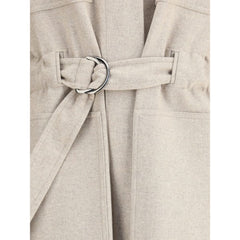 Brunello Cucinelli Beige Wool Coat