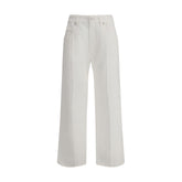 Brunello Cucinelli White Cotton Straight-Leg Jeans