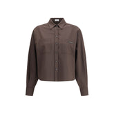 Brunello Cucinelli Brown Fleece Wool Shirt