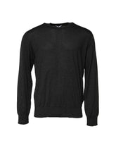 Dolce & Gabbana Gray Long Sleeve Crew Neck Pullover Sweater